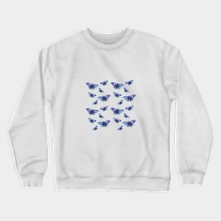 Butterfly pattern in blue and purple Crewneck Sweatshirt